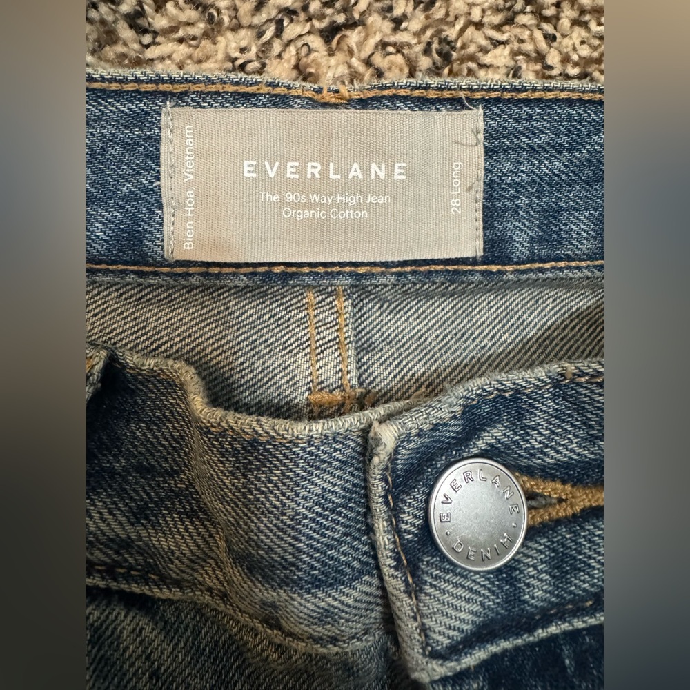 Everlane The 90s Way High Jean In Light Vintage Wash - 28 LONG - Picture 6 of 7